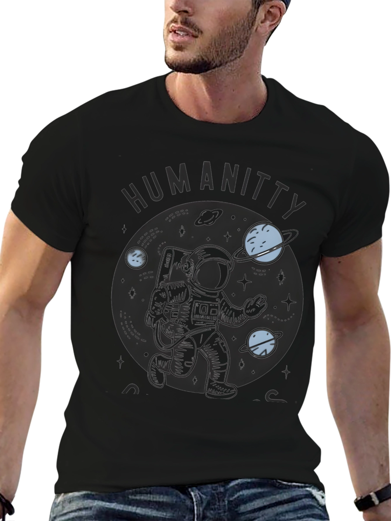 Astronaut in Space Graphic Tee