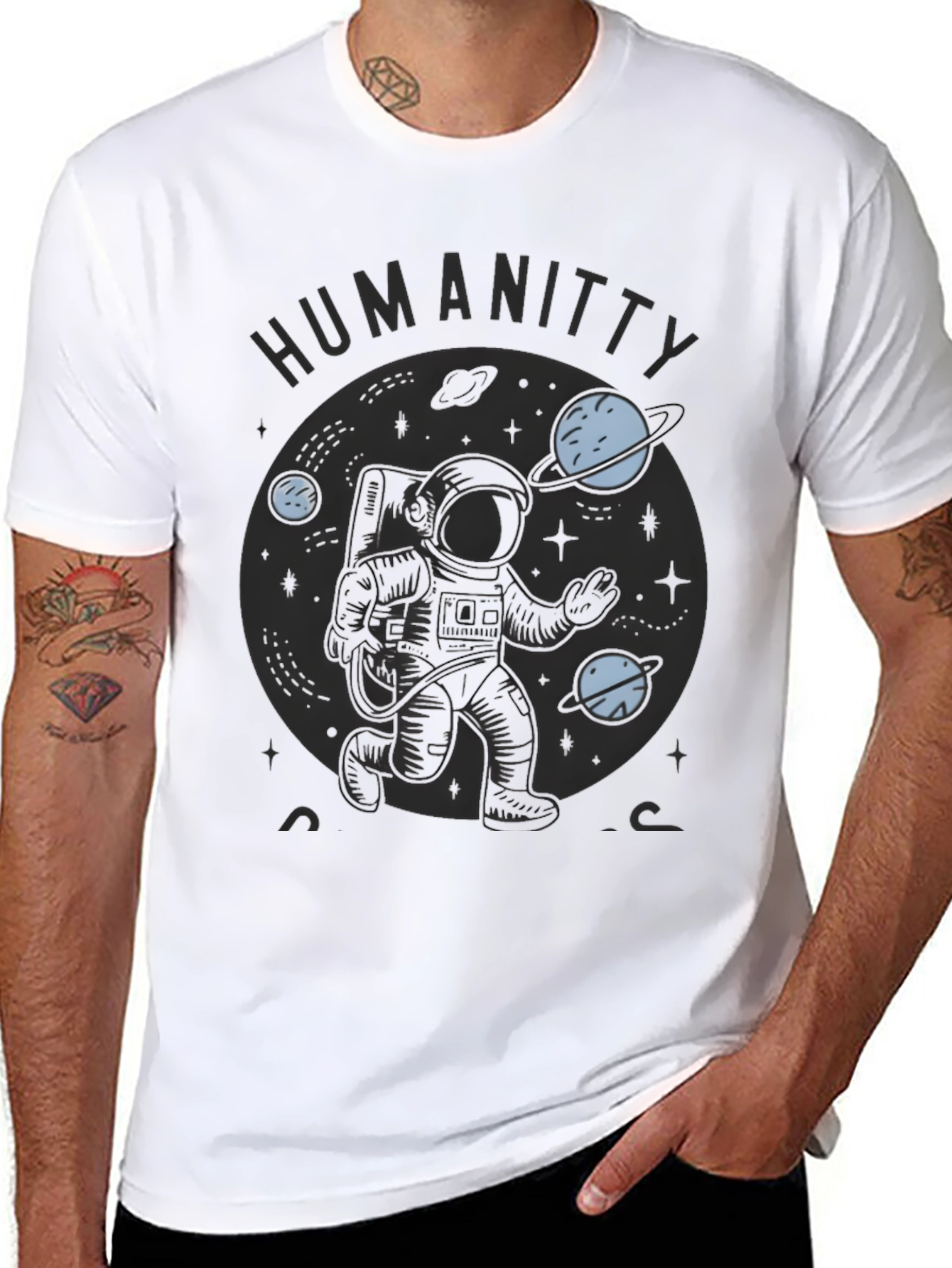 Astronaut in Space Graphic Tee