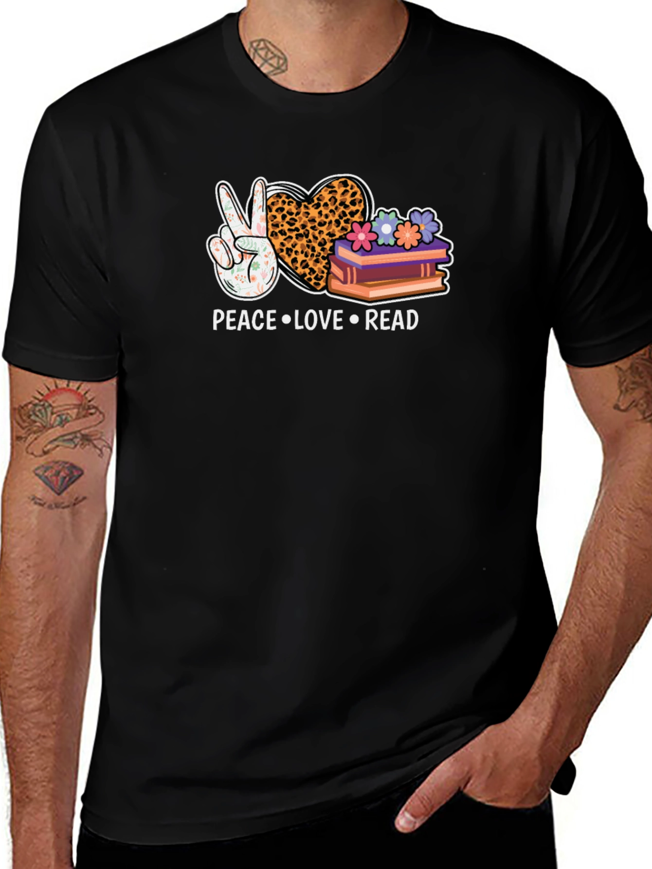 Peace Love Read Graphic Tee