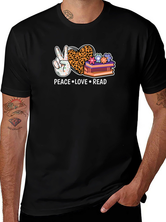 Peace Love Read Graphic Tee