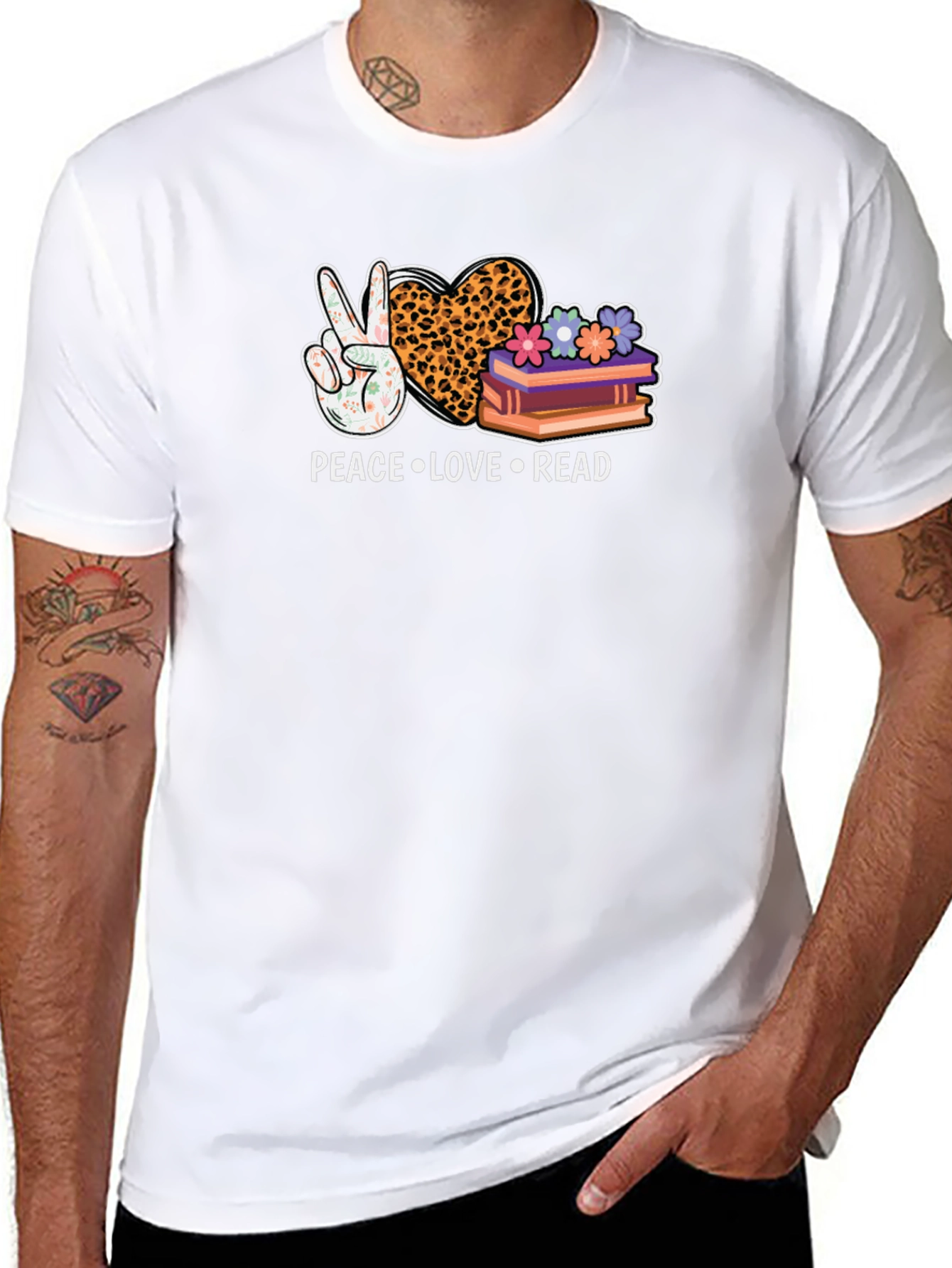 Peace Love Read Graphic Tee