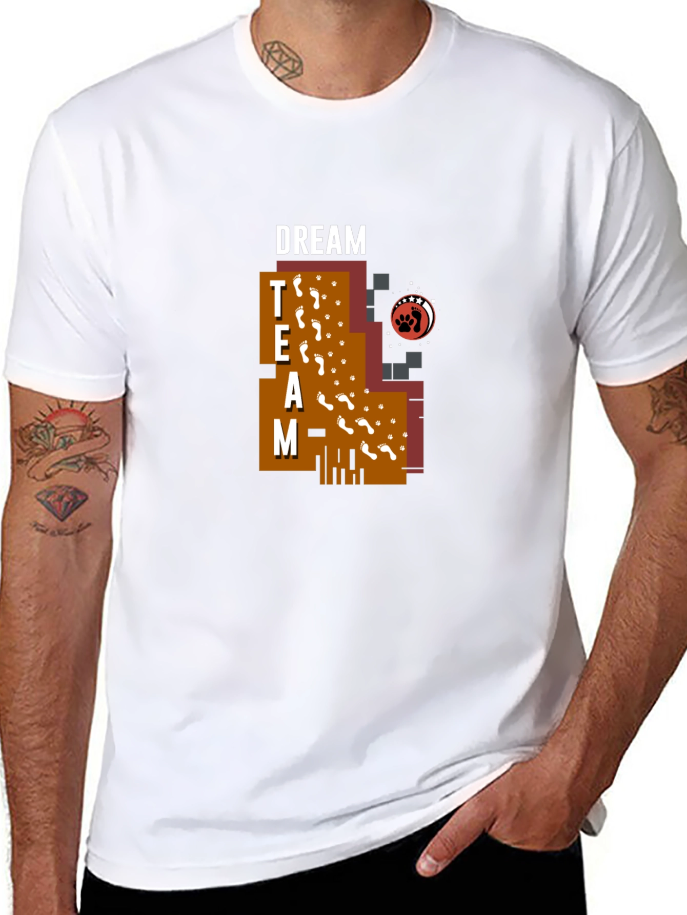 Dream Team Graphic Print Black T-Shirt