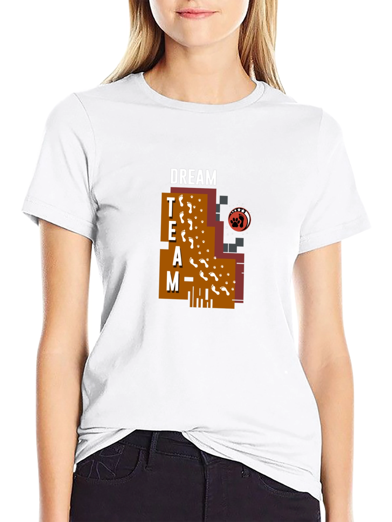 Dream Team Graphic Print Black T-Shirt