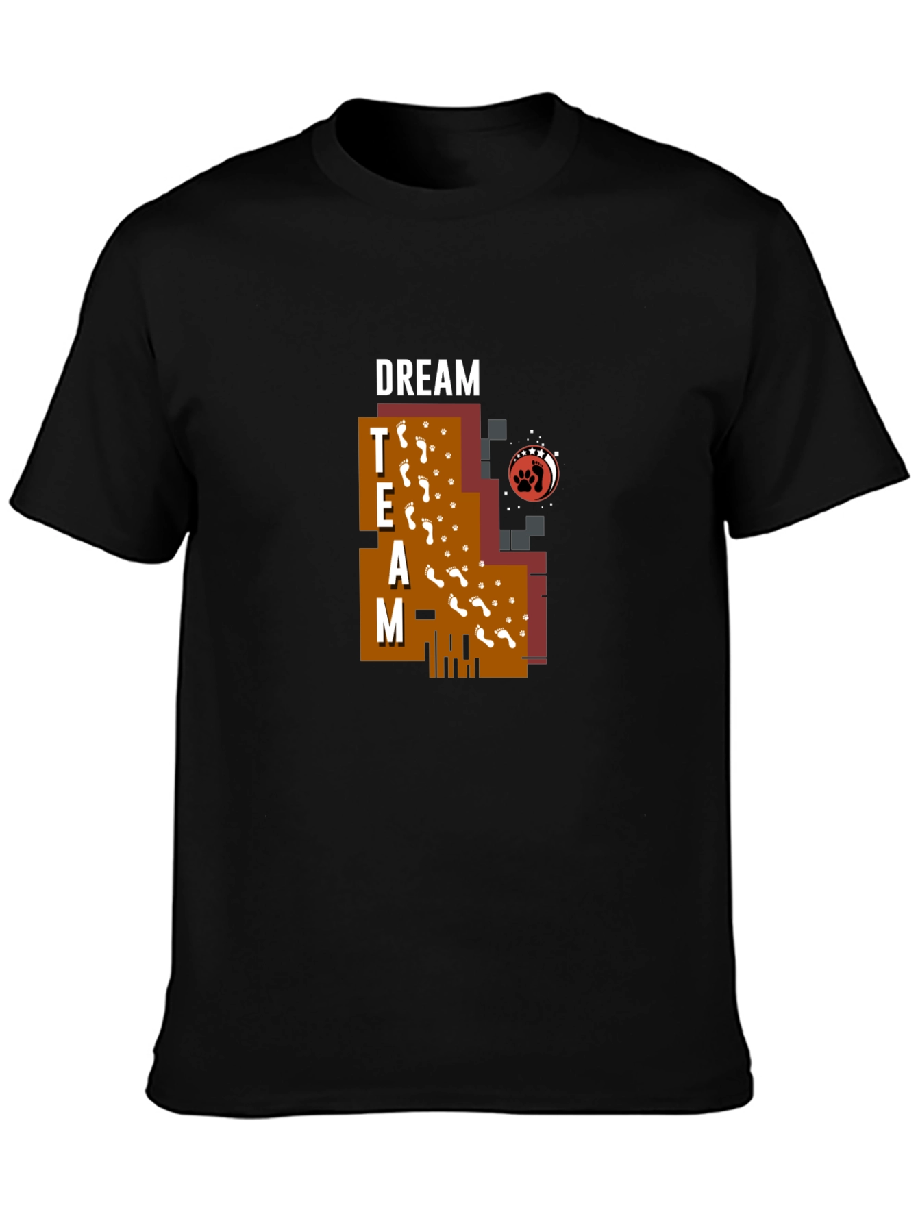 Dream Team Graphic Print Black T-Shirt