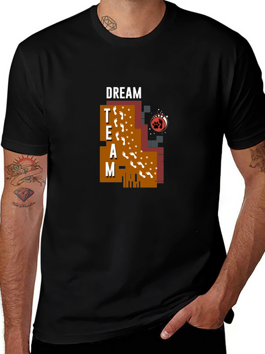 Dream Team Graphic Print Black T-Shirt