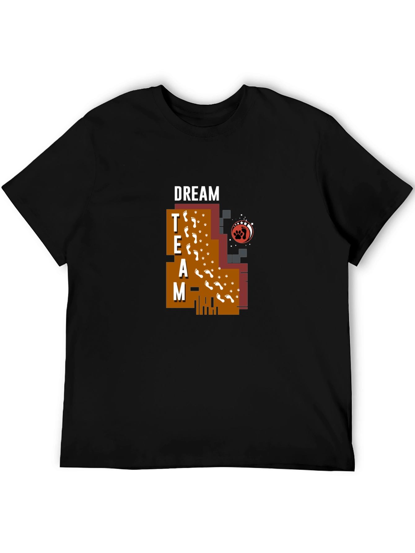 Dream Team Graphic Print Black T-Shirt