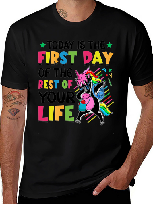 First Day of Life Unicorn T-Shirt