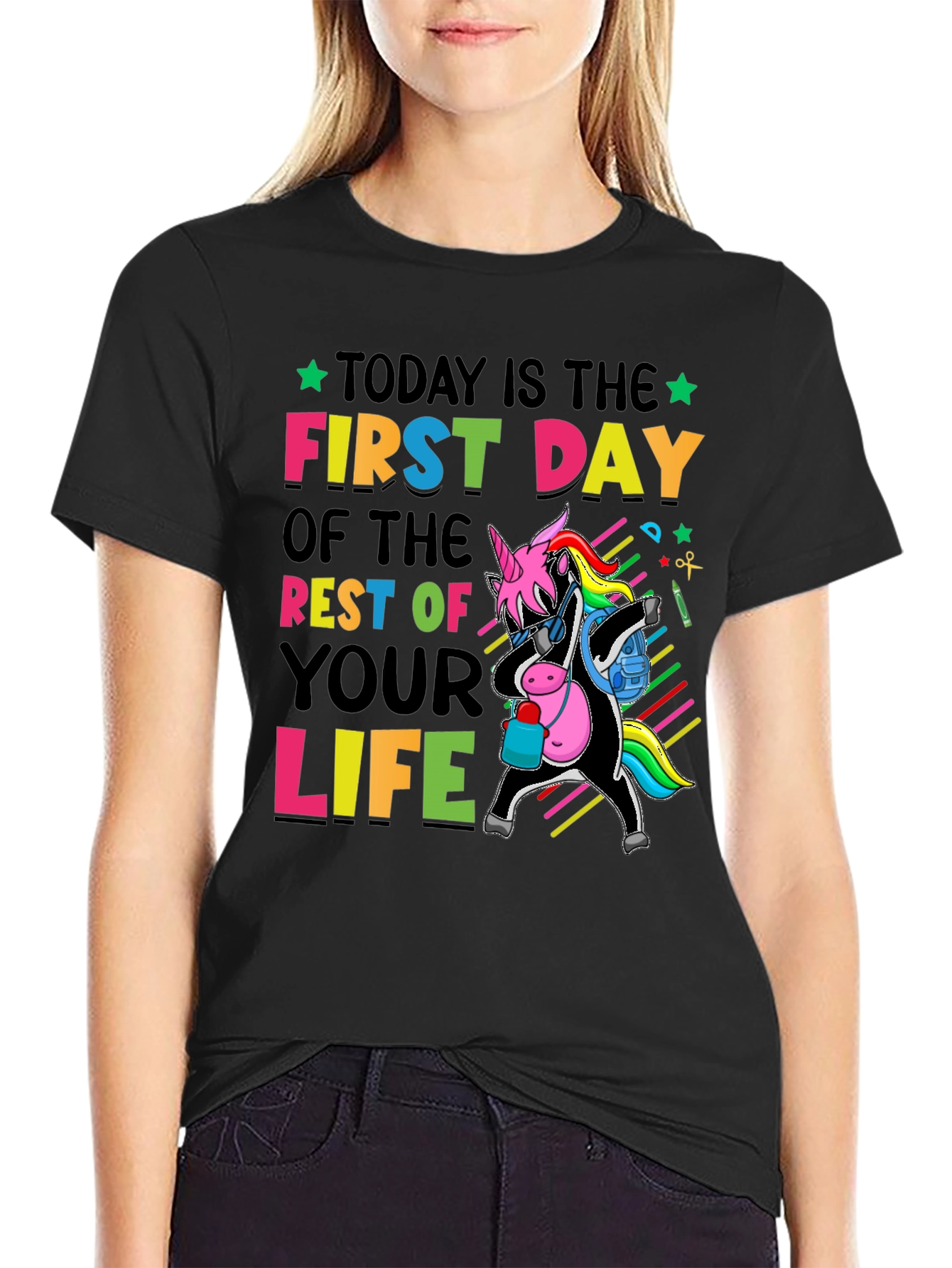 First Day of Life Unicorn T-Shirt