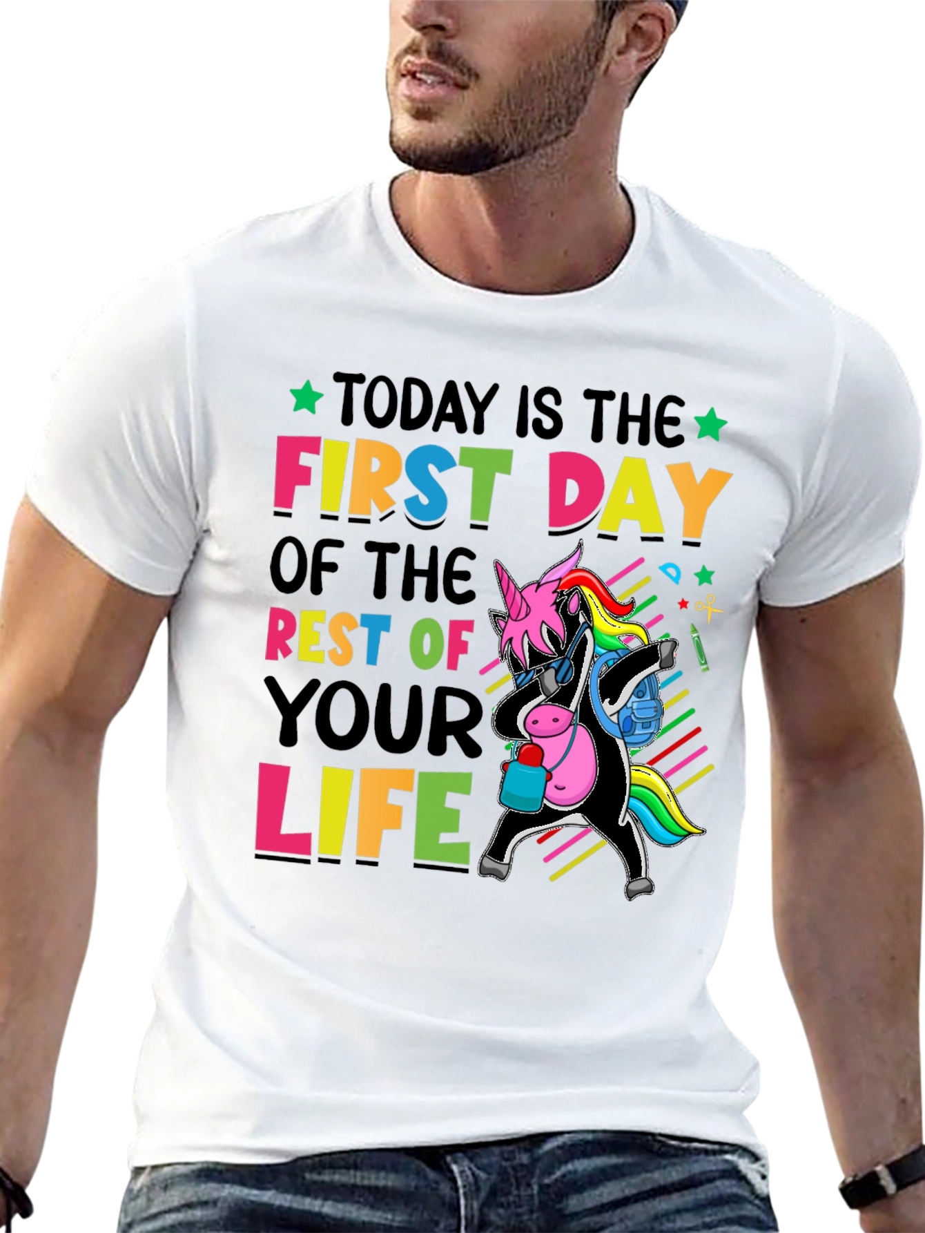 First Day of Life Unicorn T-Shirt