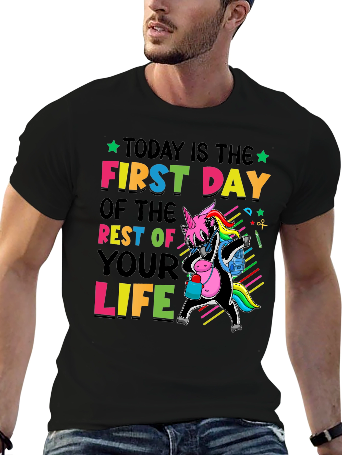 First Day of Life Unicorn T-Shirt