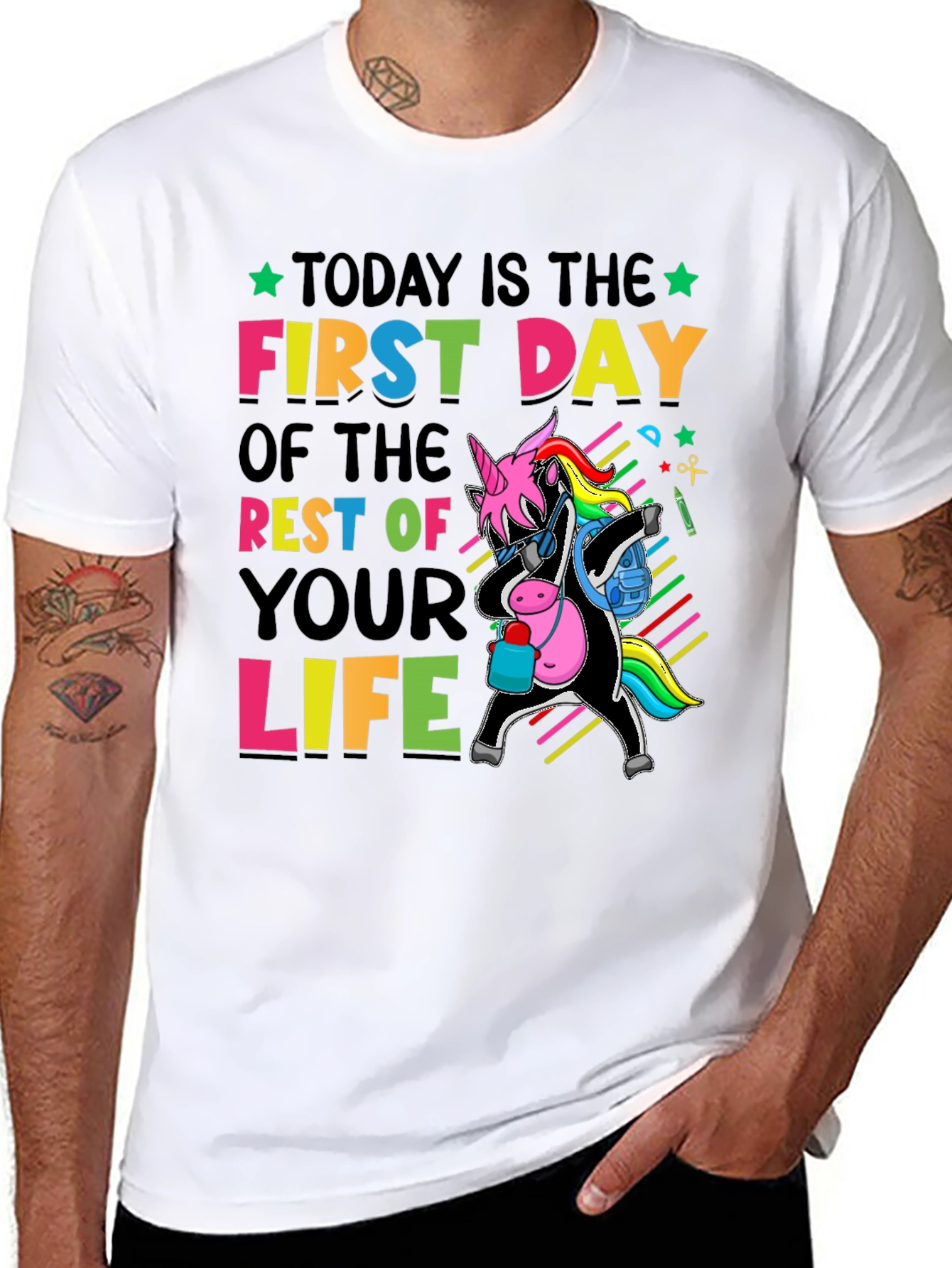 First Day of Life Unicorn T-Shirt