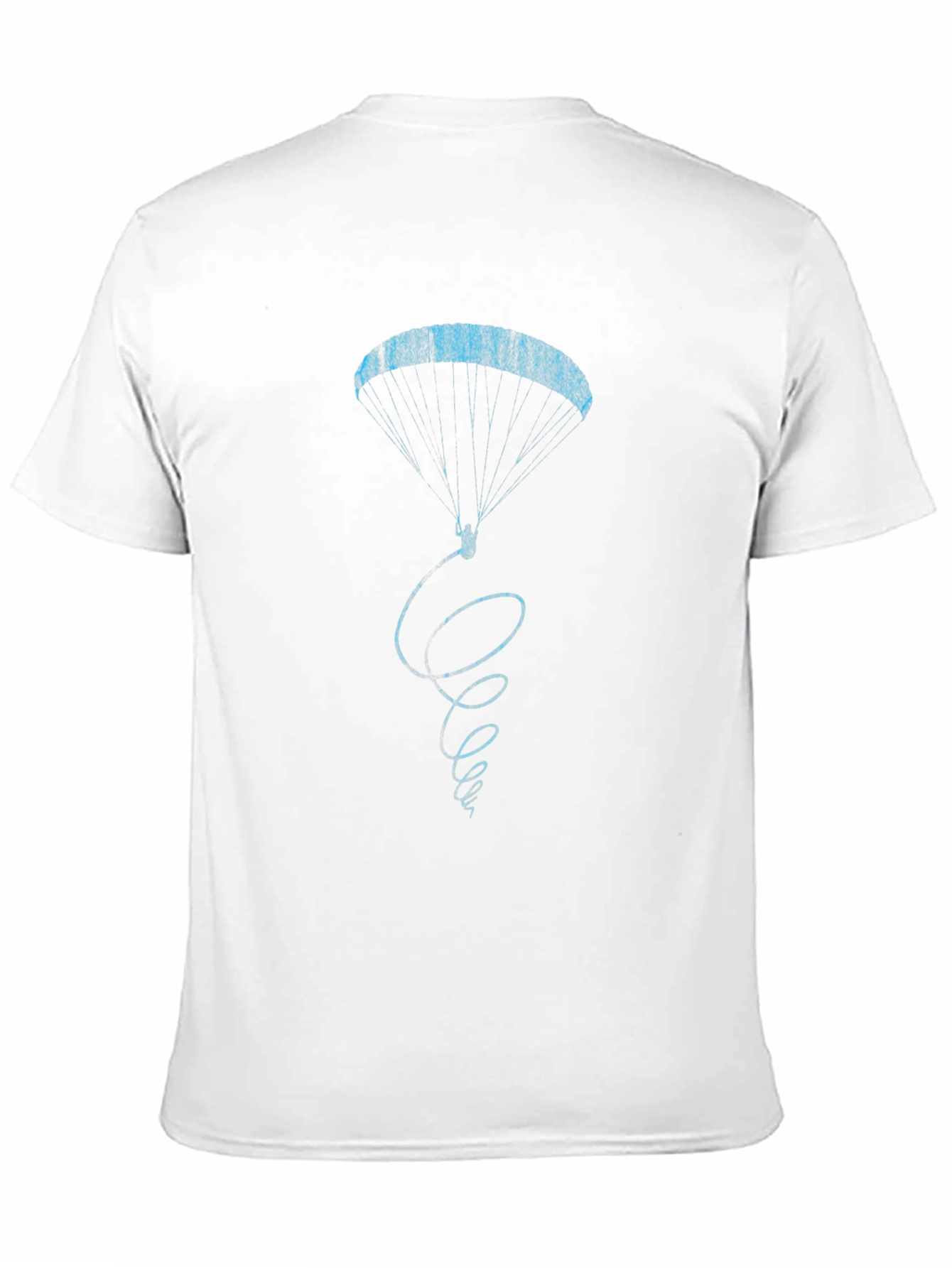 Black T-Shirt with Skydiving Parachute Design