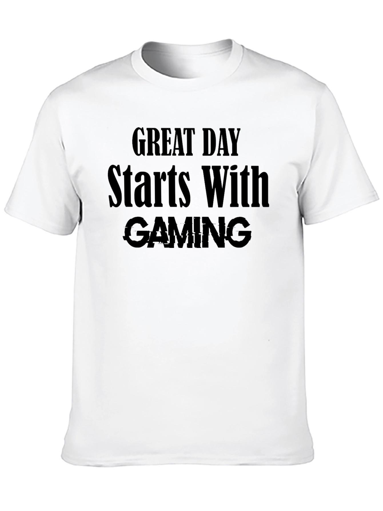 Great Day Starts With Gaming Black T-Shirt