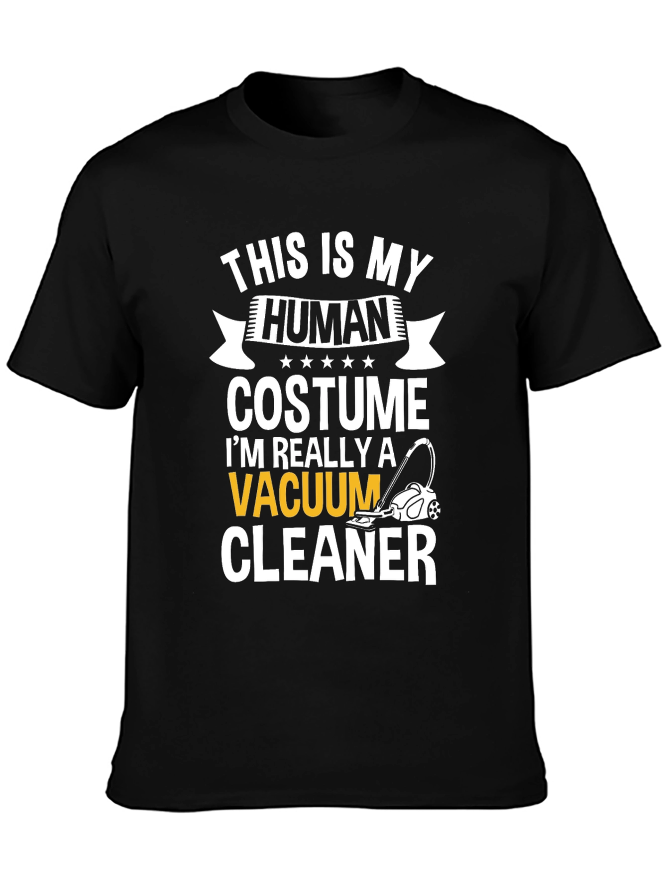 Human Costume Vacuum Cleaner T-Shirt Novelty Tee