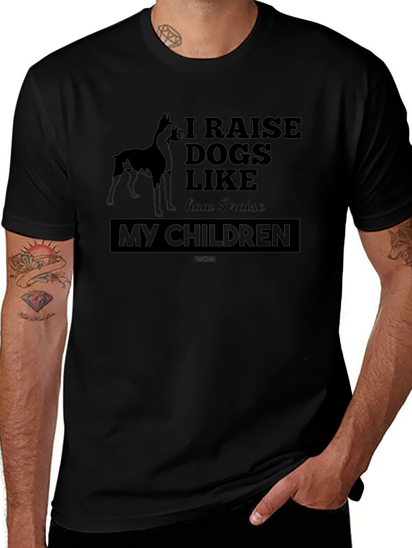 I Raise Dogs Like My Children Graphic Tee
