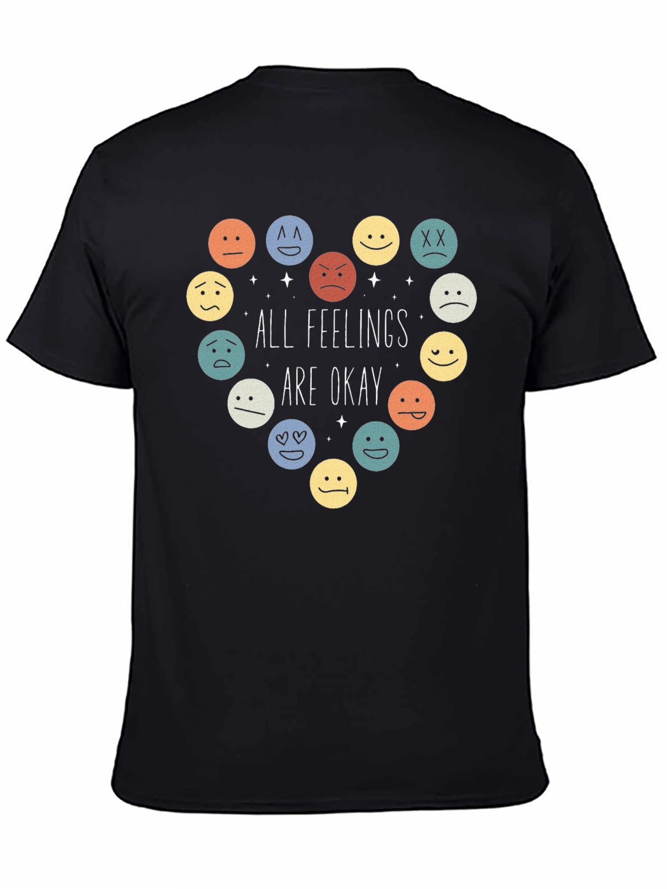 All Feelings Are Okay T-Shirt - Emoticon Heart