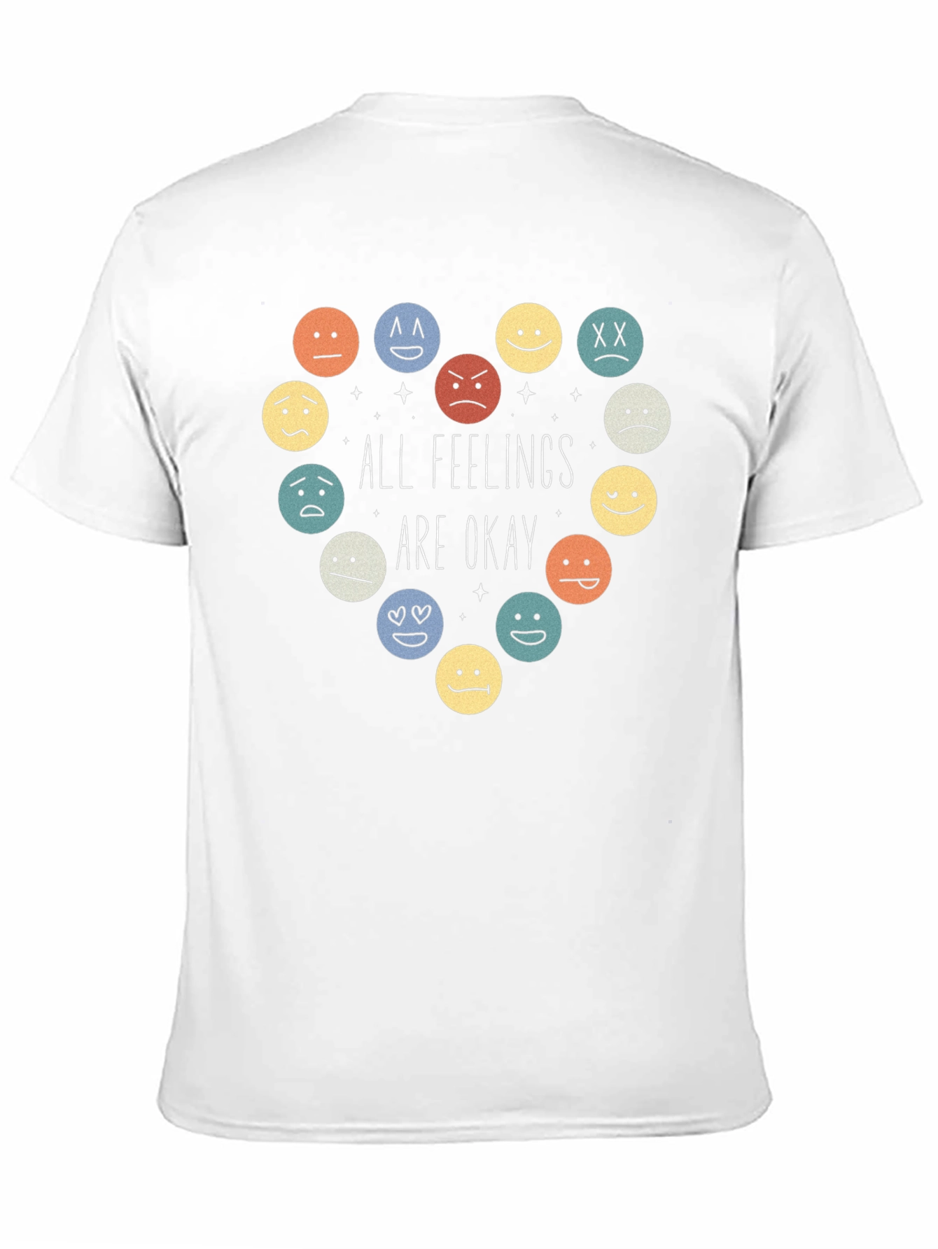 All Feelings Are Okay T-Shirt - Emoticon Heart