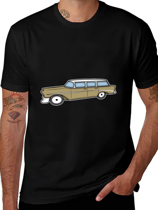 Retro Station Wagon Graphic Tee - Classic Car Style