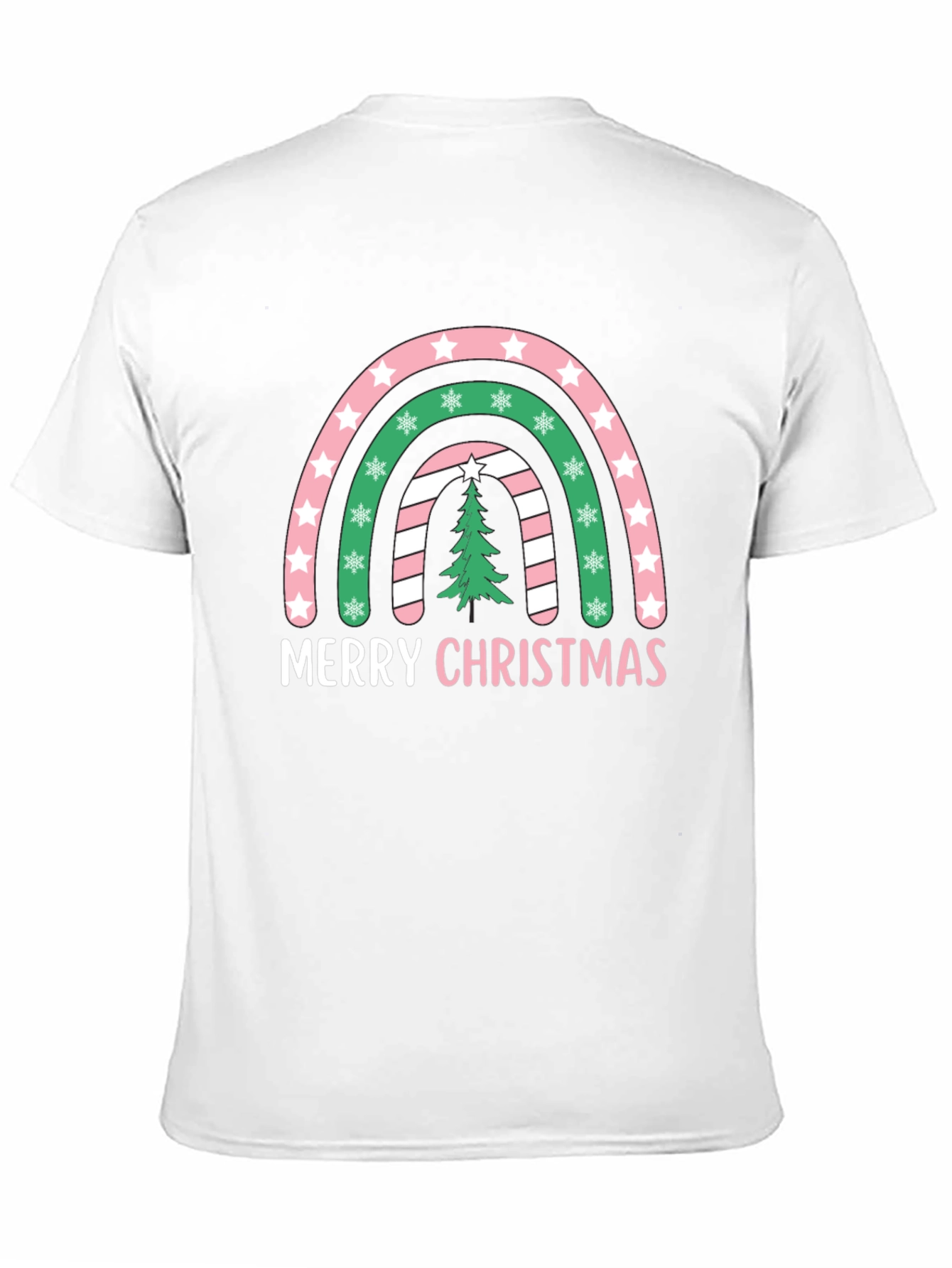 Merry Christmas Rainbow Graphic Tee