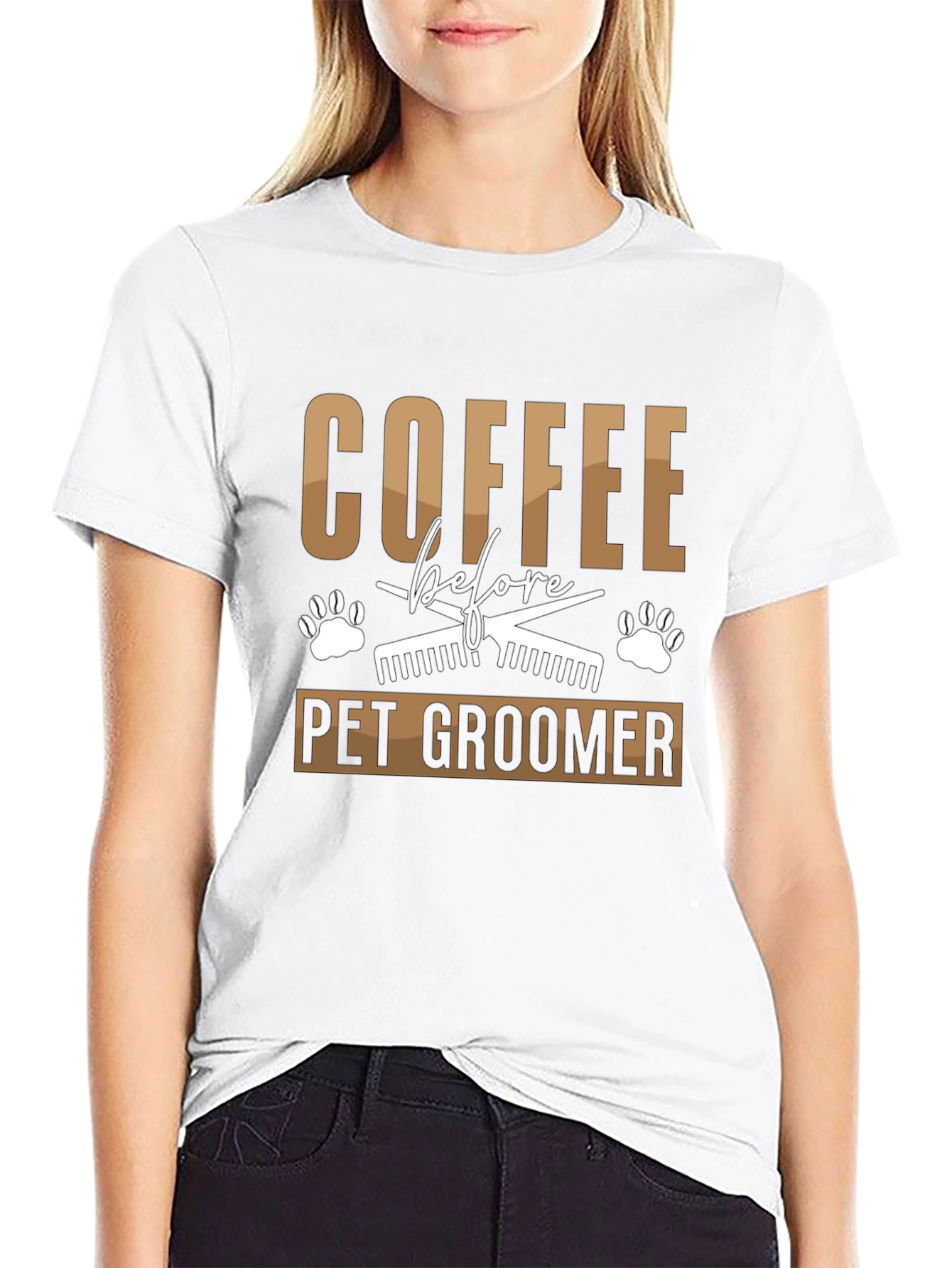 Coffee Before Pet Groomer Graphic Tee