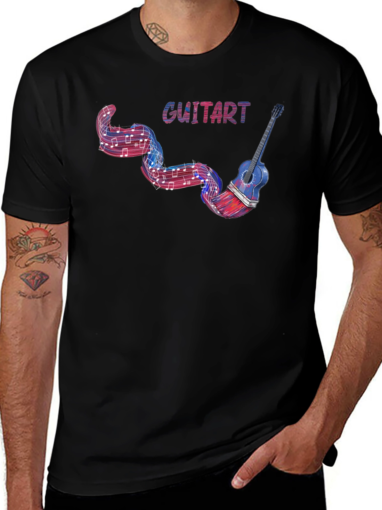 Guitar Music T-Shirt - Artsy Graphic Tee