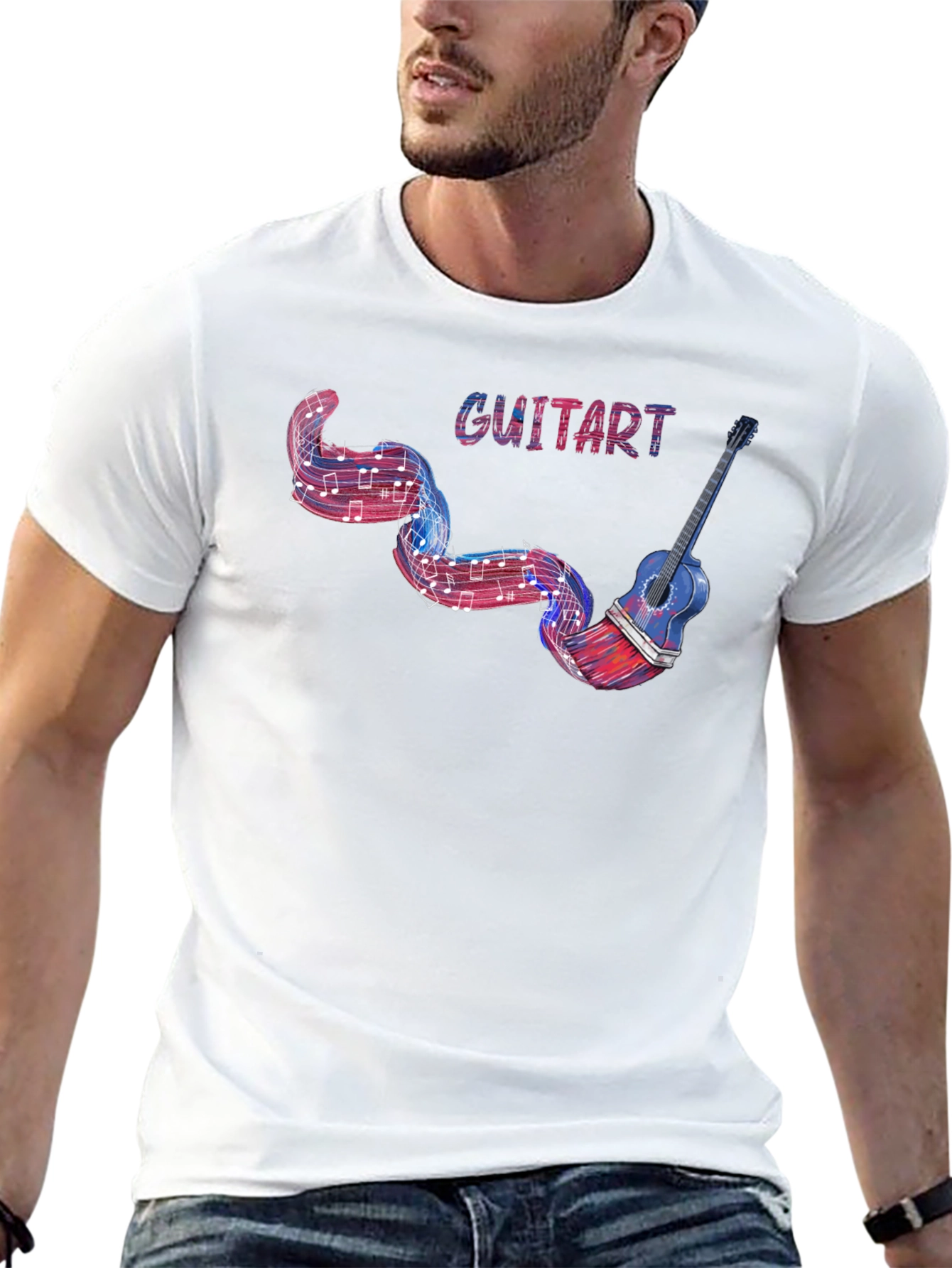 Guitar Music T-Shirt - Artsy Graphic Tee