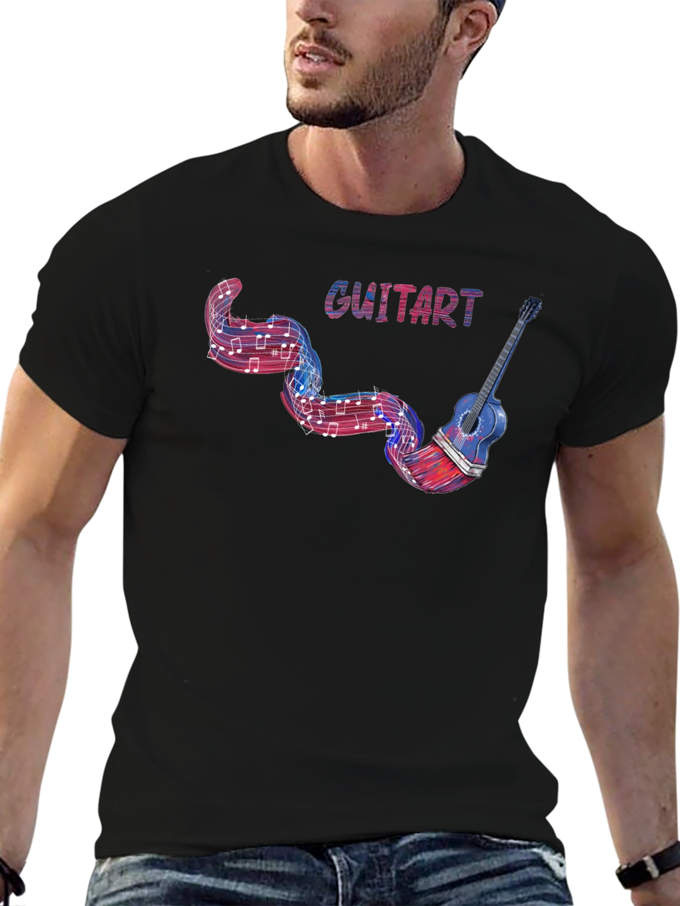 Guitar Music T-Shirt - Artsy Graphic Tee