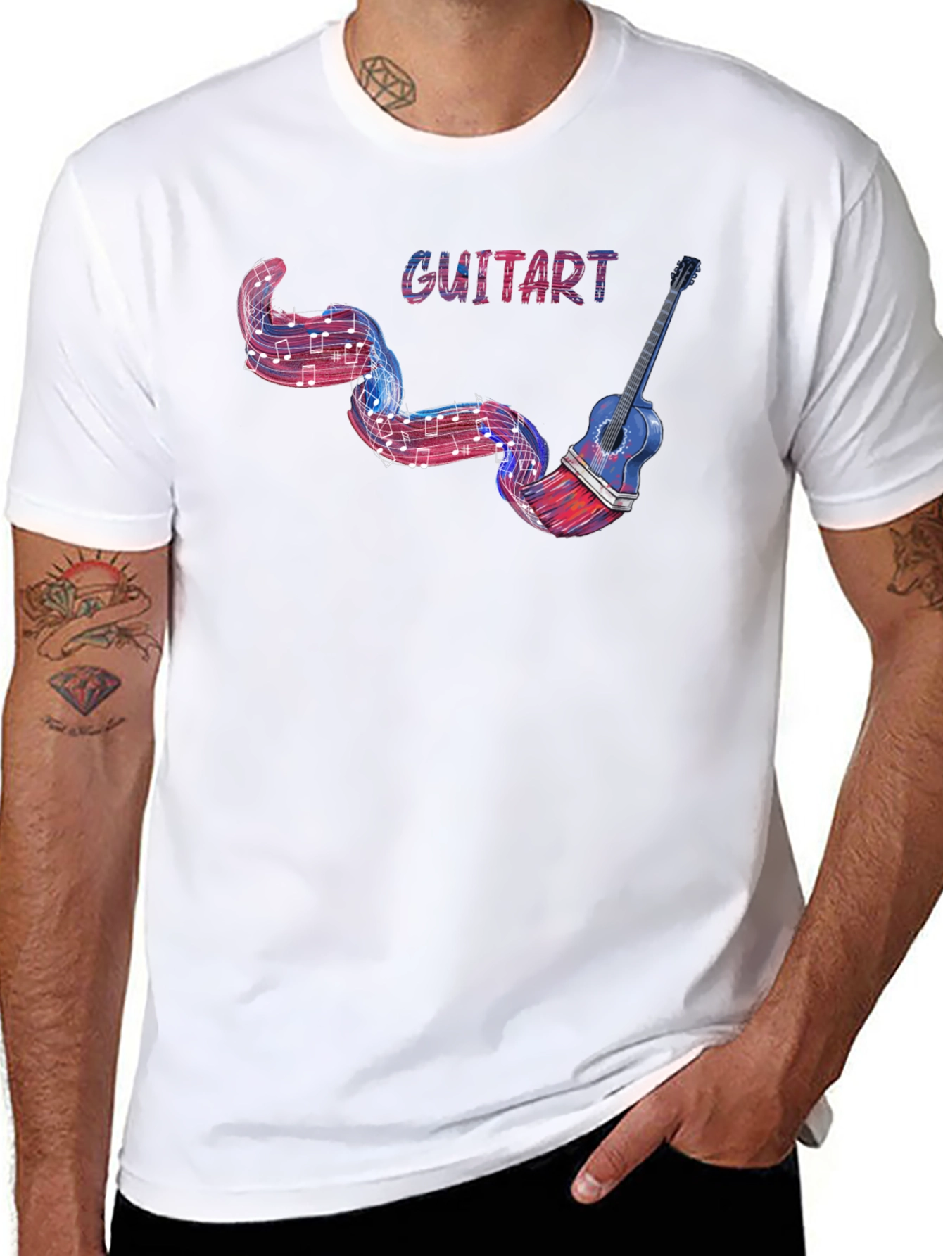 Guitar Music T-Shirt - Artsy Graphic Tee