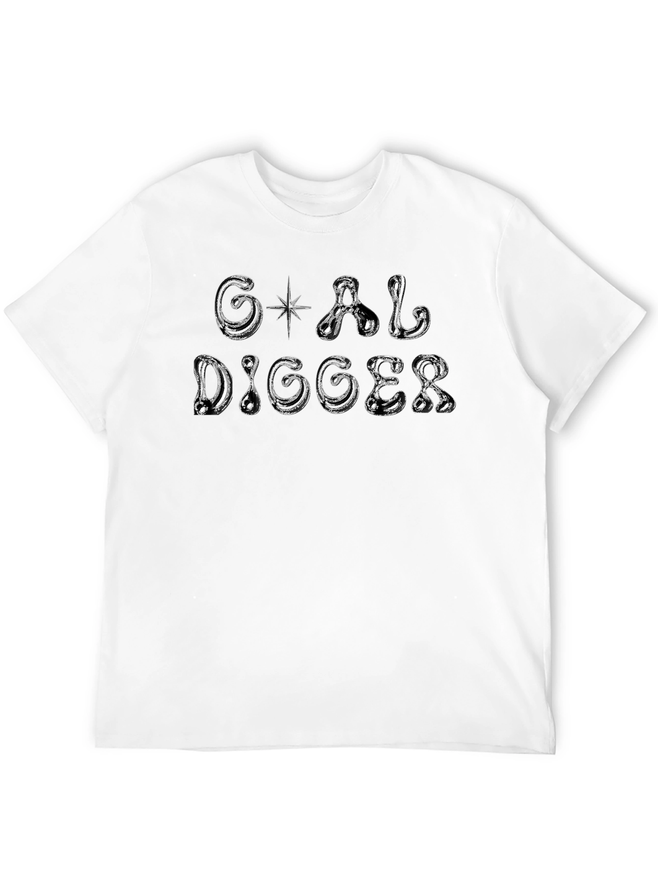 Goal Digger Graphic Print Black T-Shirt