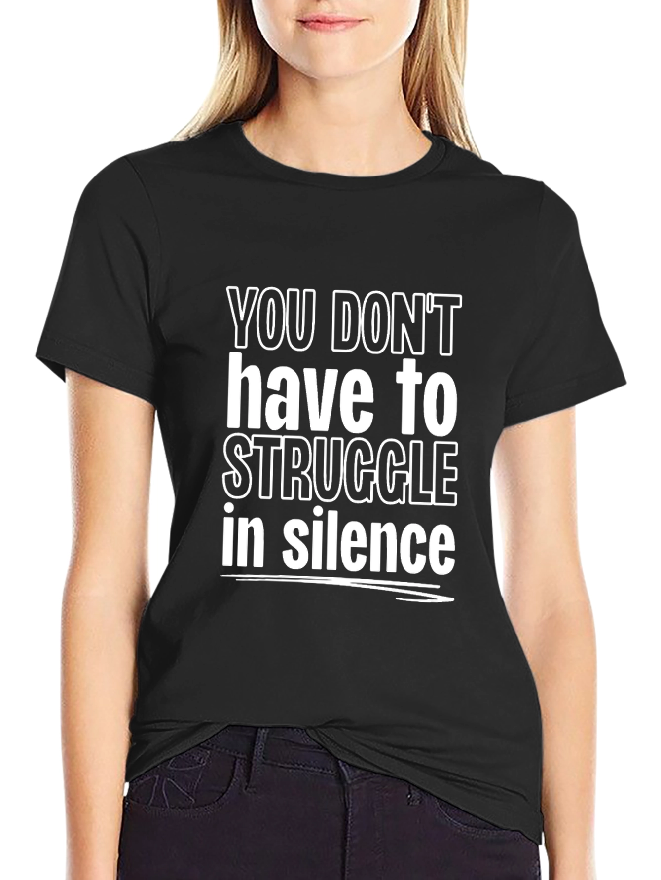 Motivational Graphic Tee - Struggle in Silence