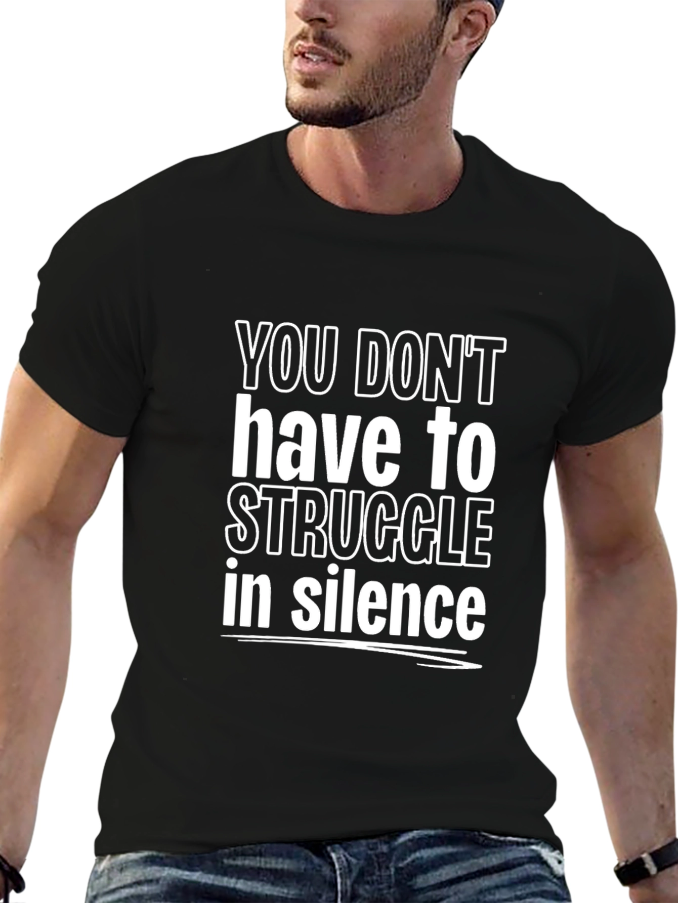 Motivational Graphic Tee - Struggle in Silence