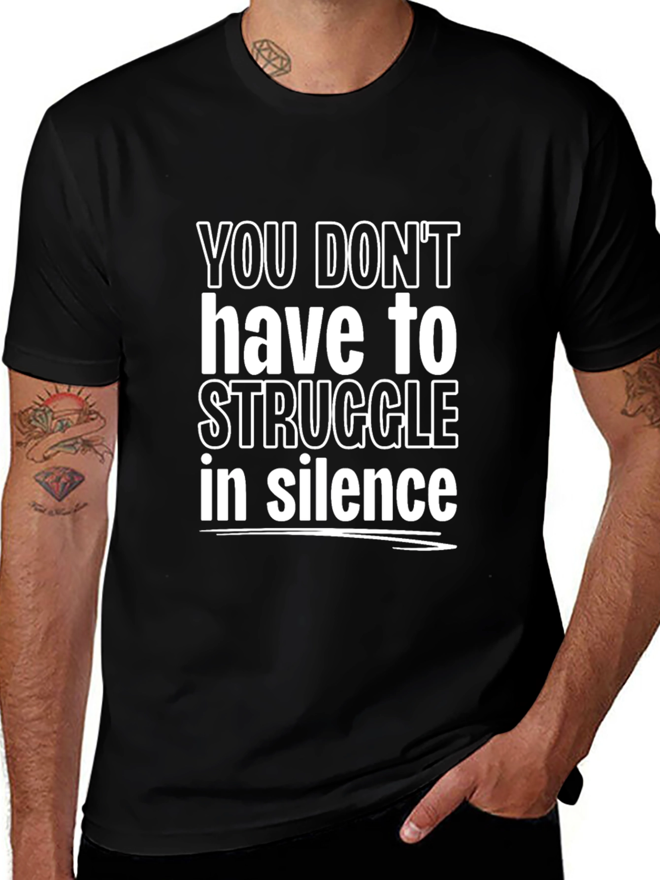 Motivational Graphic Tee - Struggle in Silence