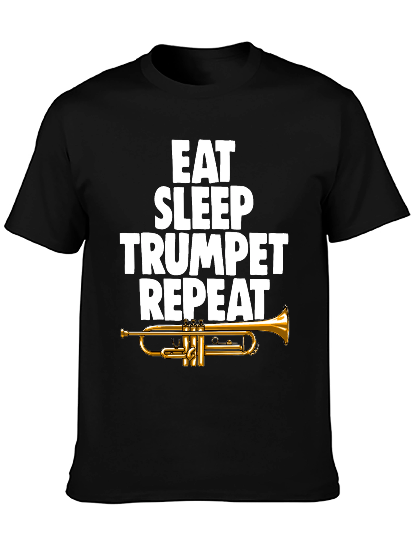Eat Sleep Trumpet Repeat Graphic Tee