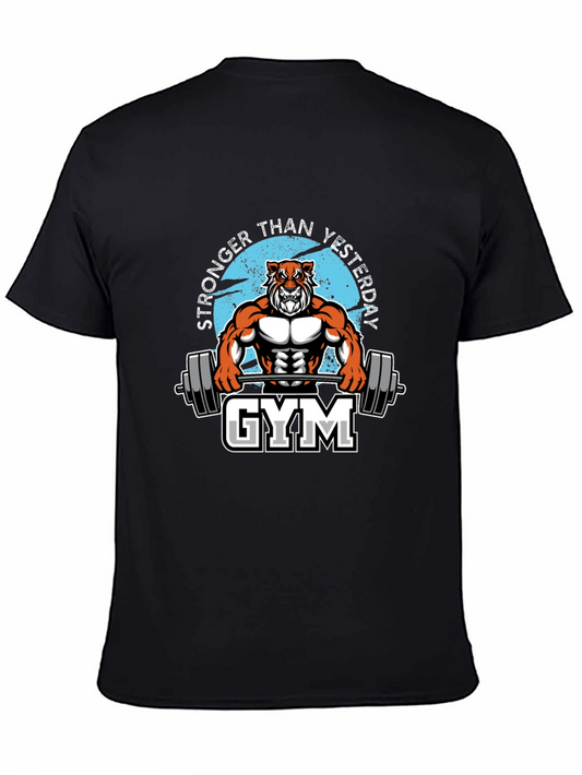 Stronger Than Yesterday Gym Tiger T-Shirt