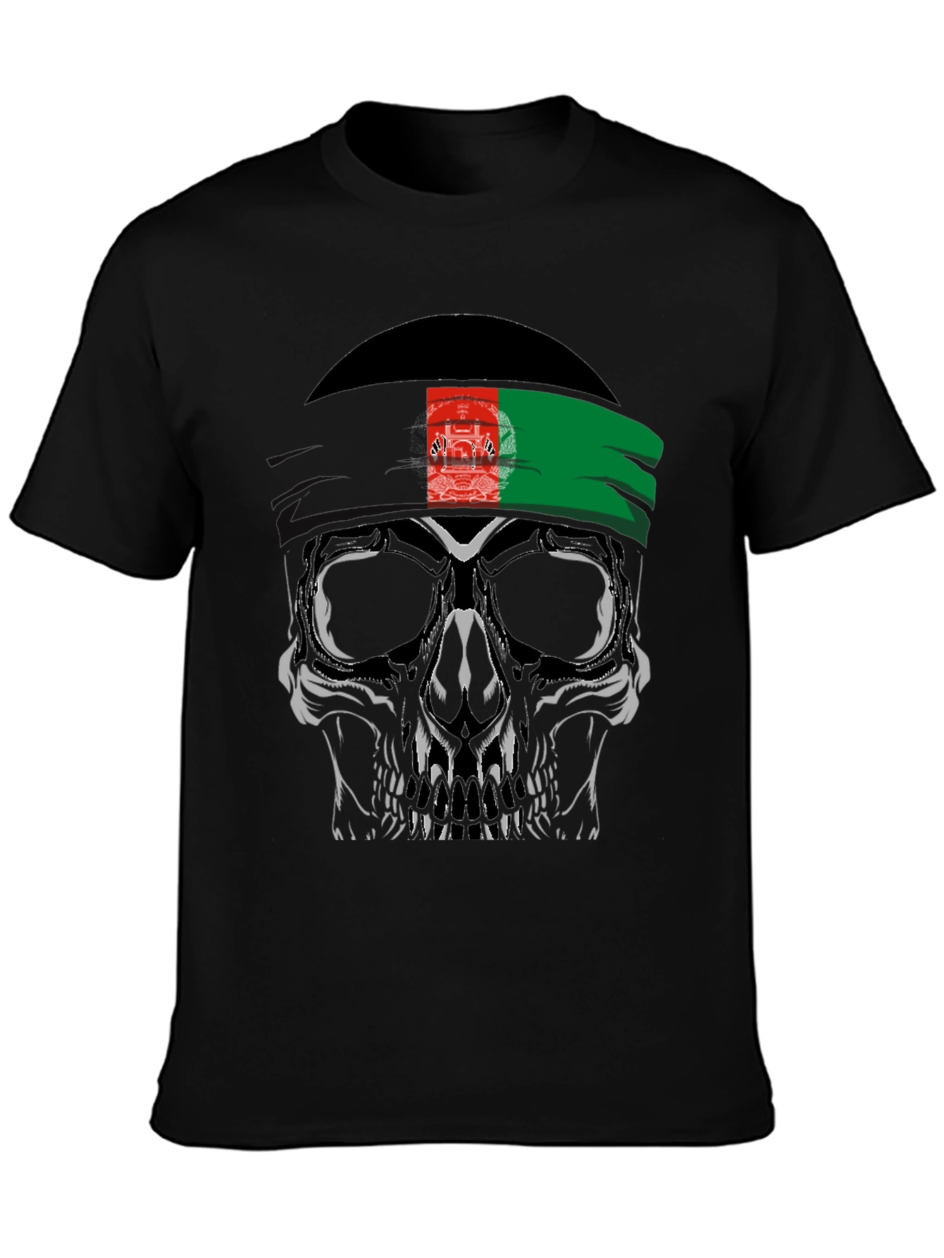 Skull Afghanistan Flag T-Shirt
