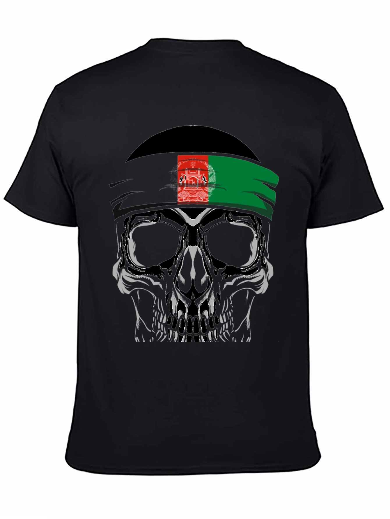 Skull Afghanistan Flag T-Shirt