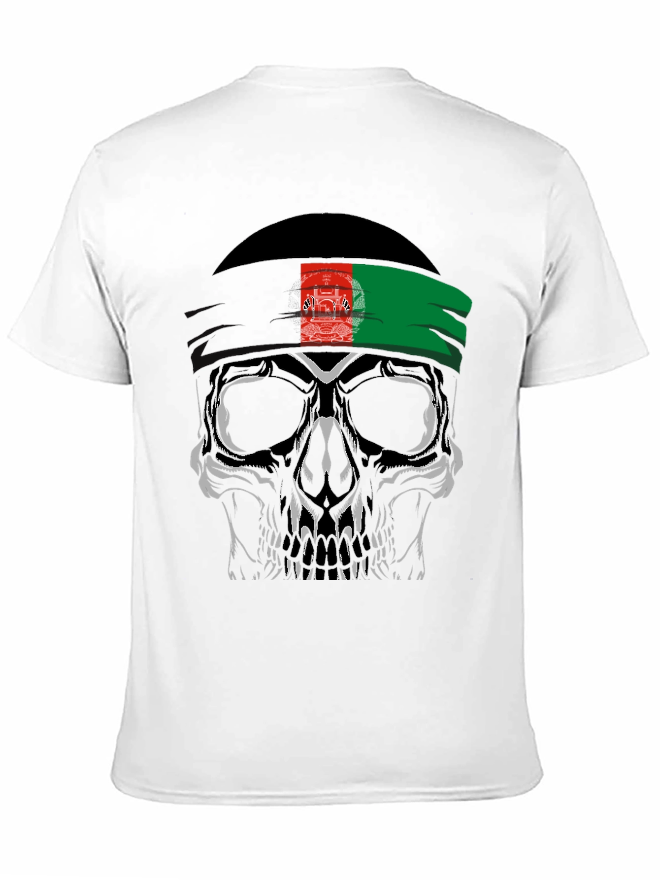 Skull Afghanistan Flag T-Shirt