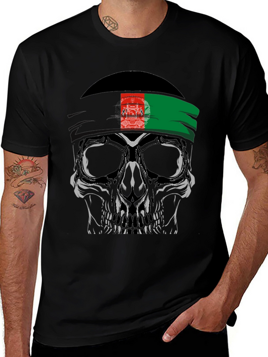 Skull Afghanistan Flag T-Shirt