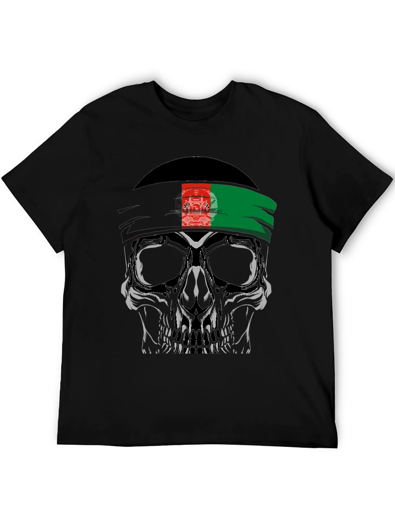 Skull Afghanistan Flag T-Shirt