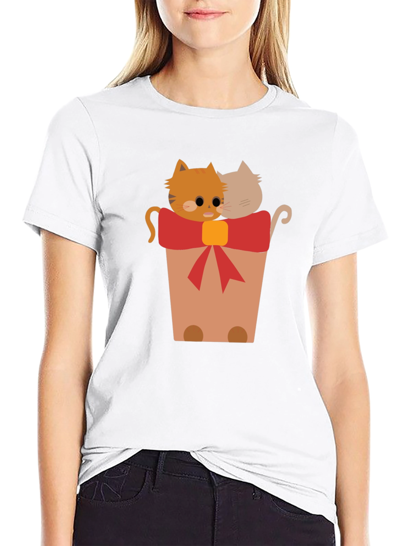 Cute Cats in a Pot Graphic T-Shirt