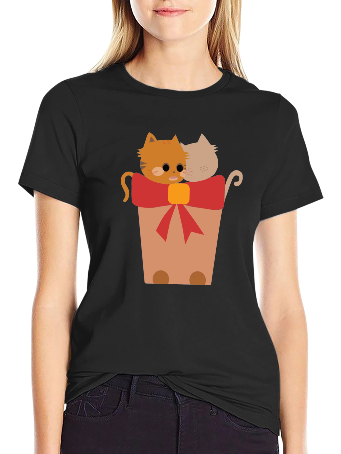 Cute Cats in a Pot Graphic T-Shirt