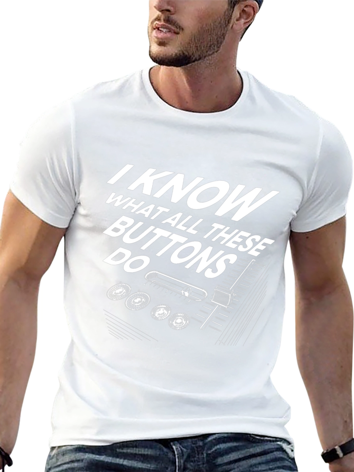 I Know What All These Buttons Do Graphic Tee