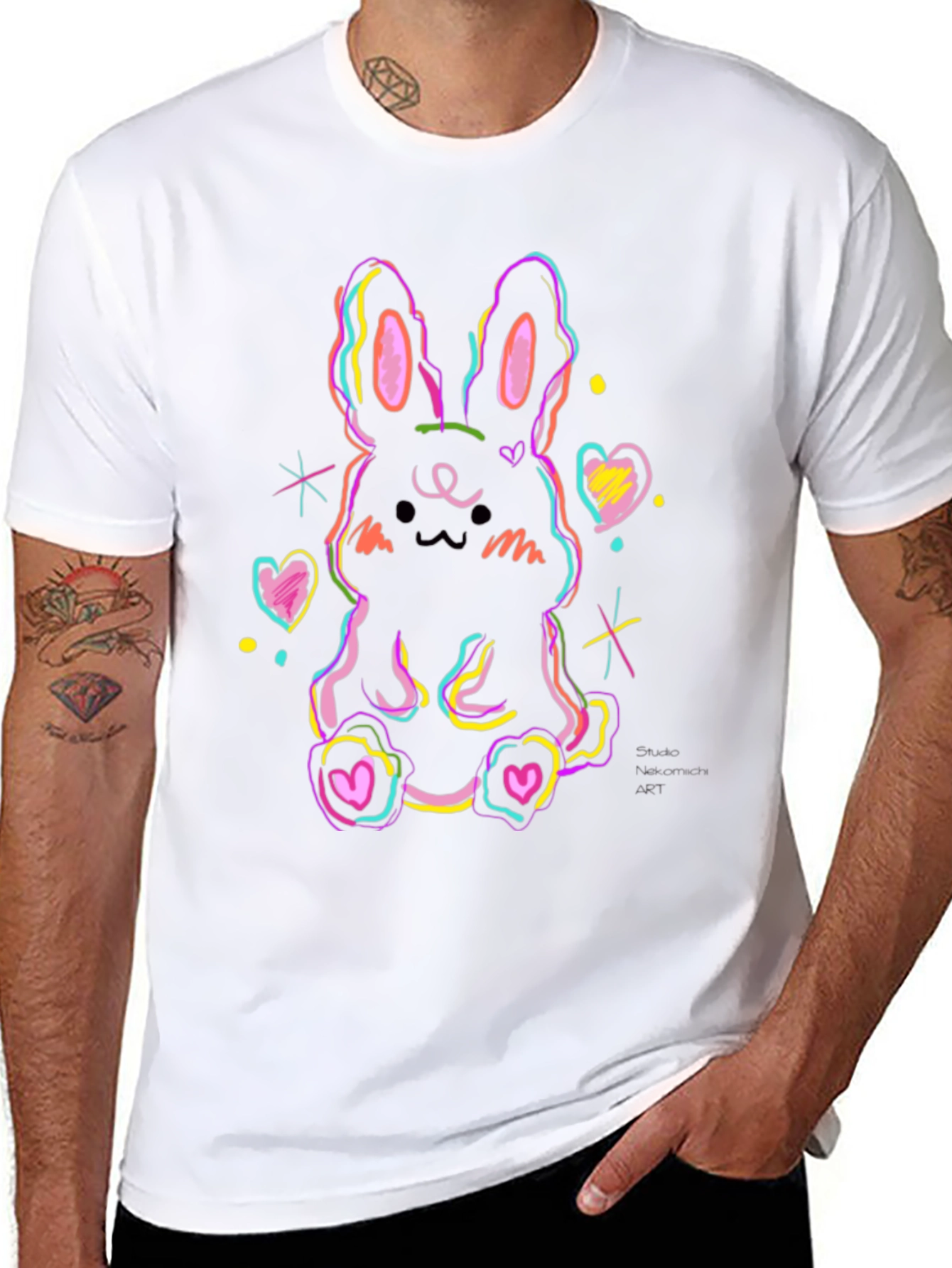 Neon Bunny Graphic Tee