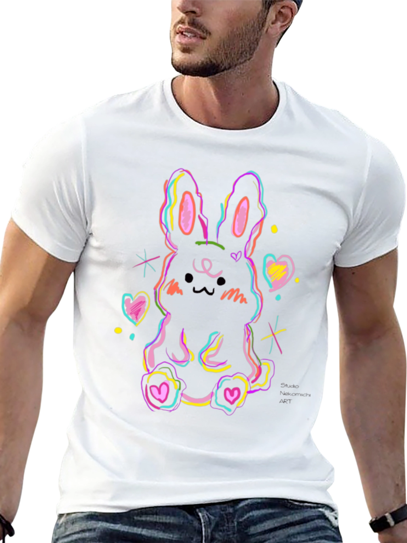 Neon Bunny Graphic Tee