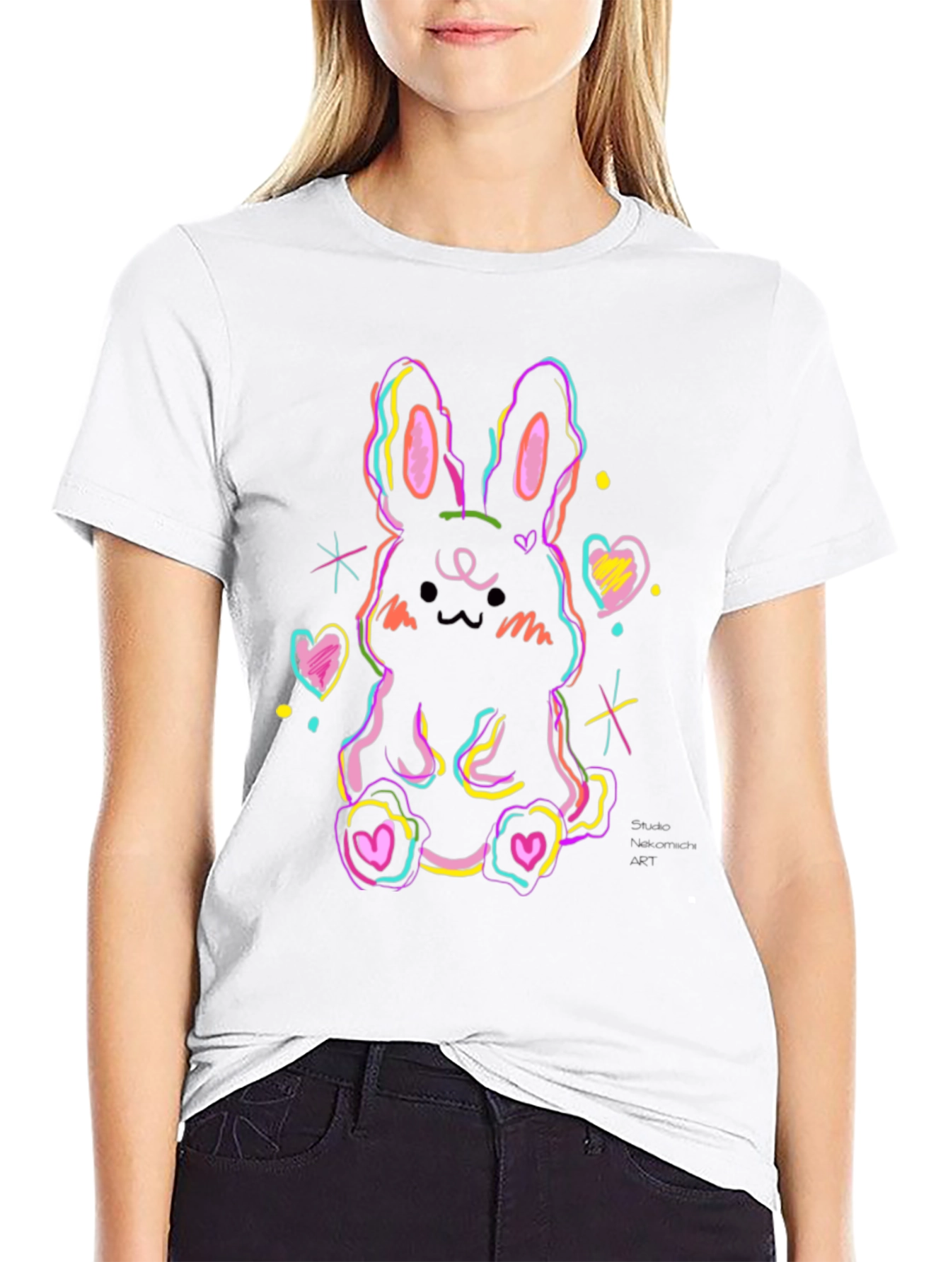 Neon Bunny Graphic Tee
