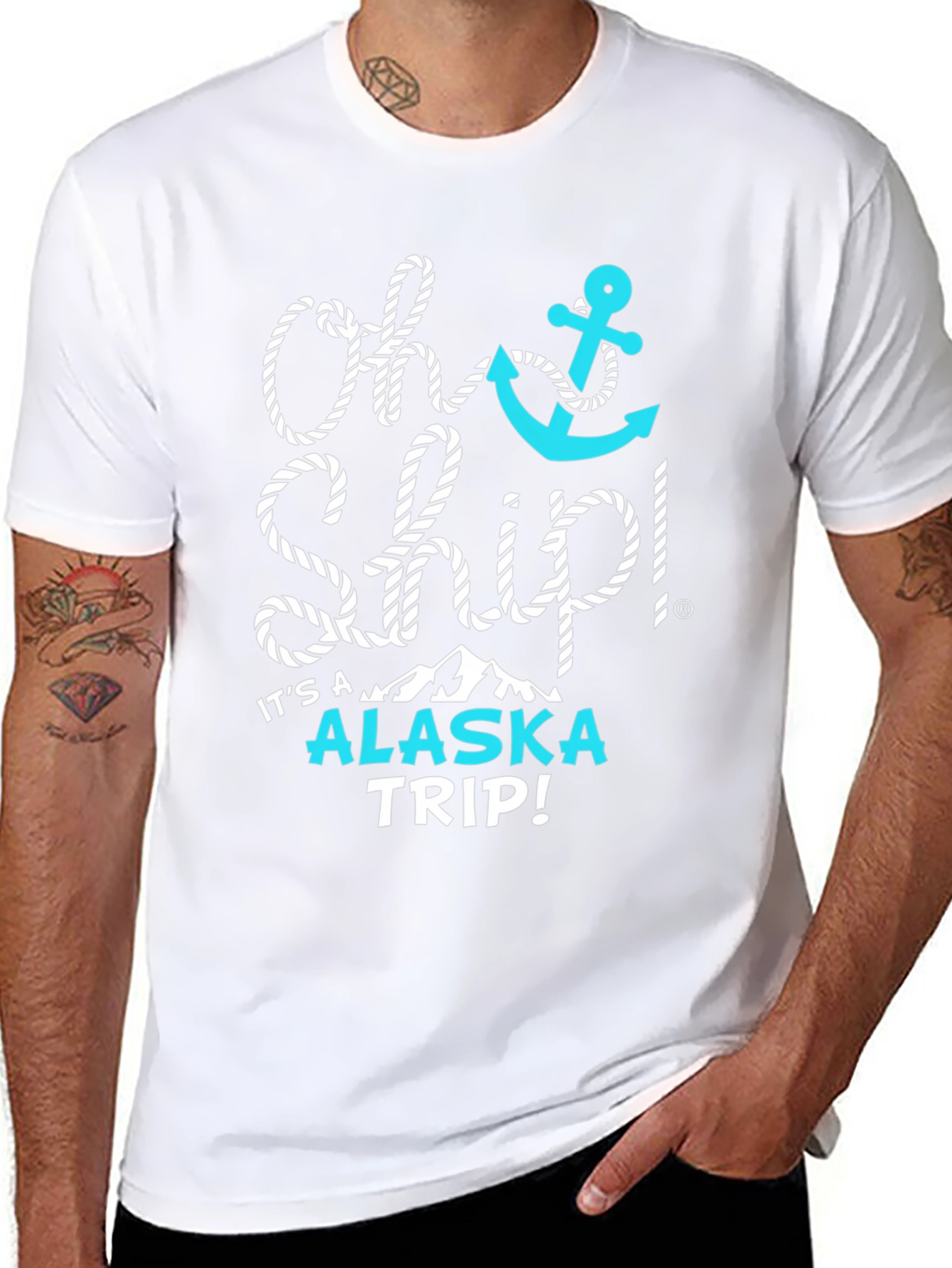Oh Ship! Alaska Trip Black Graphic Tee