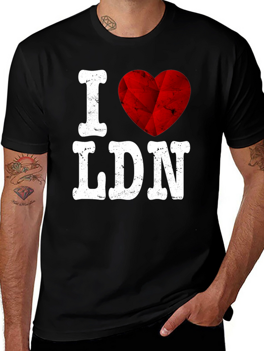 I Love LDN Graphic Tee - Trendy Black T-Shirt
