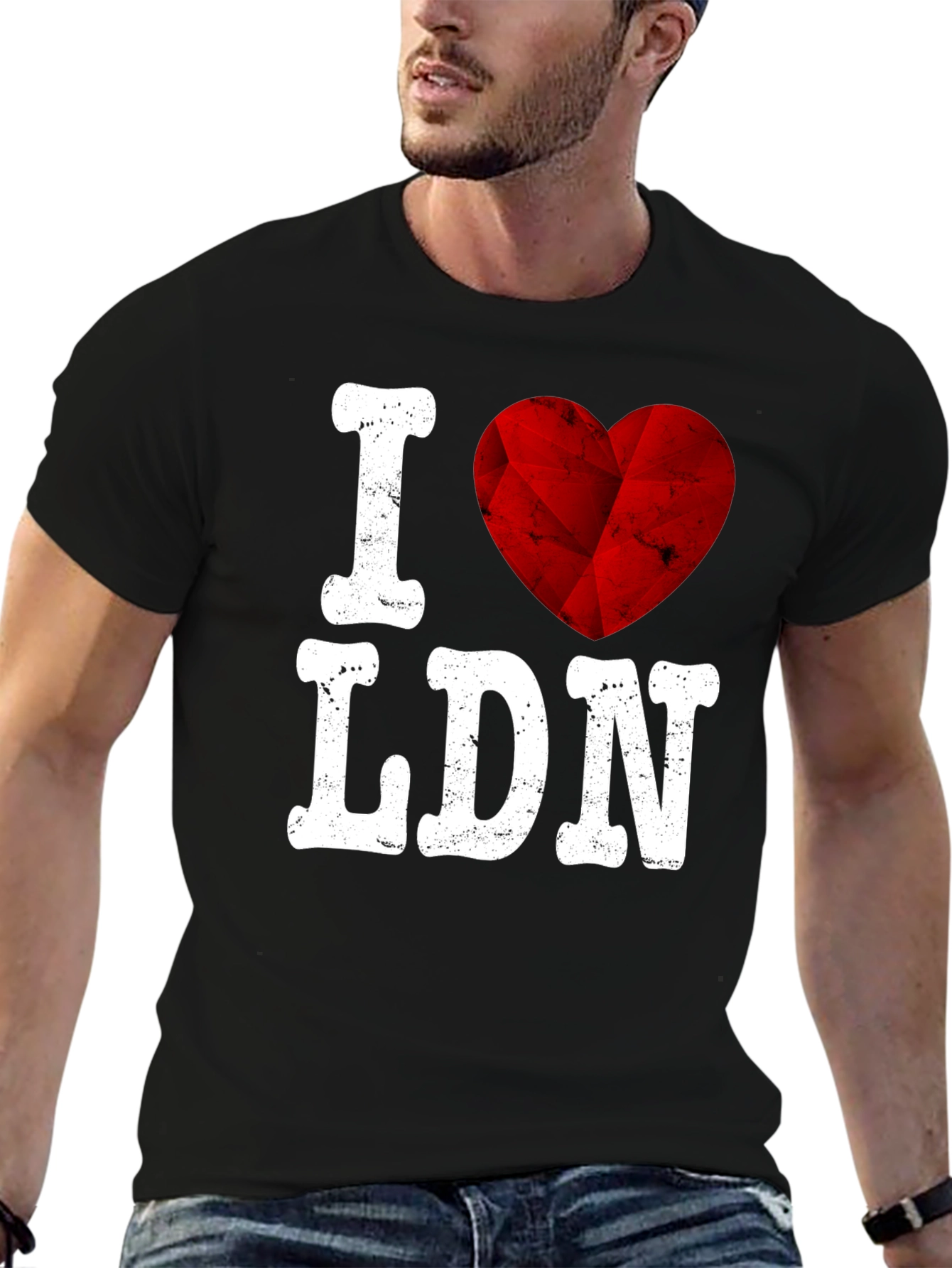 I Love LDN Graphic Tee - Trendy Black T-Shirt