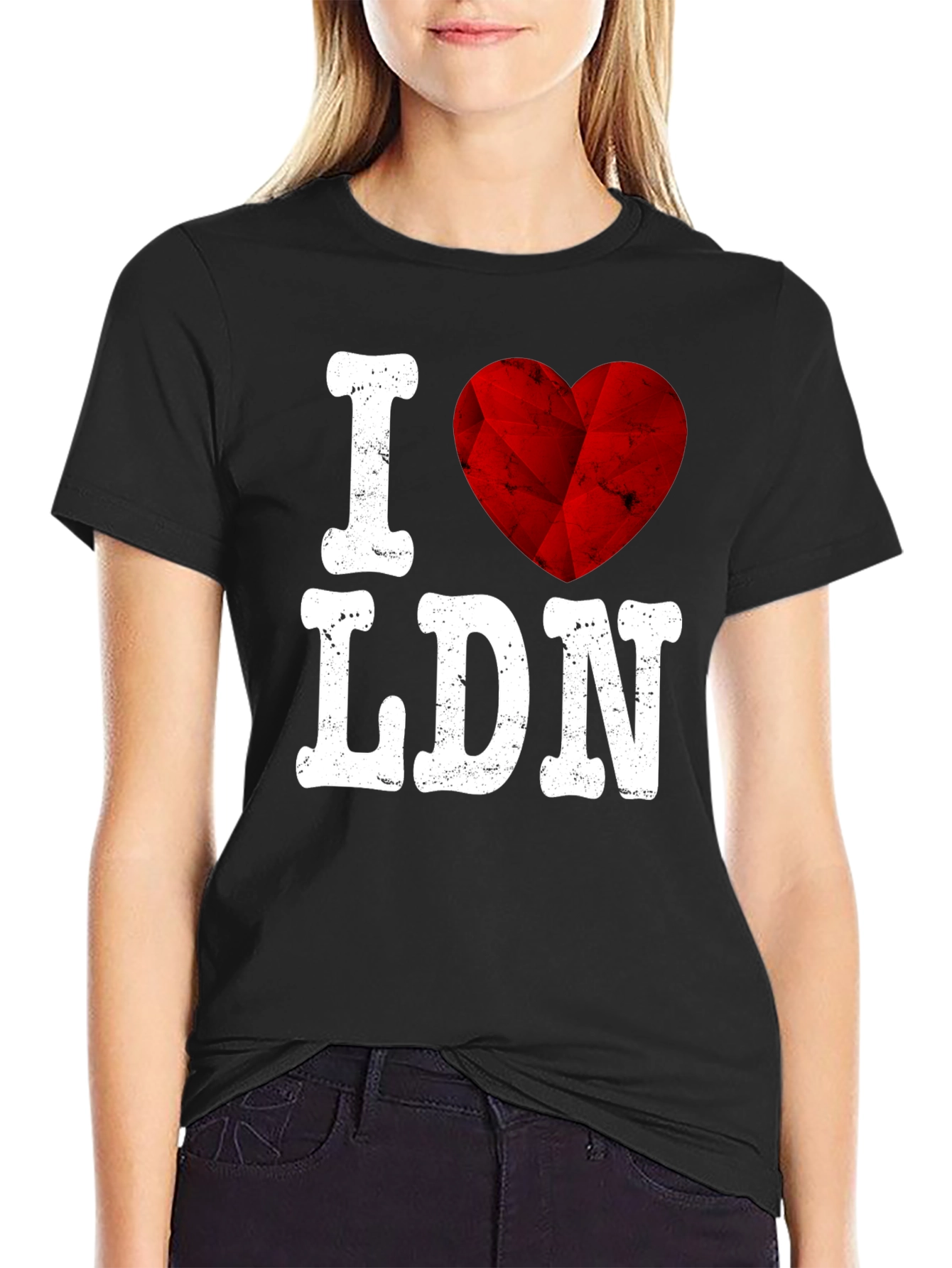 I Love LDN Graphic Tee - Trendy Black T-Shirt