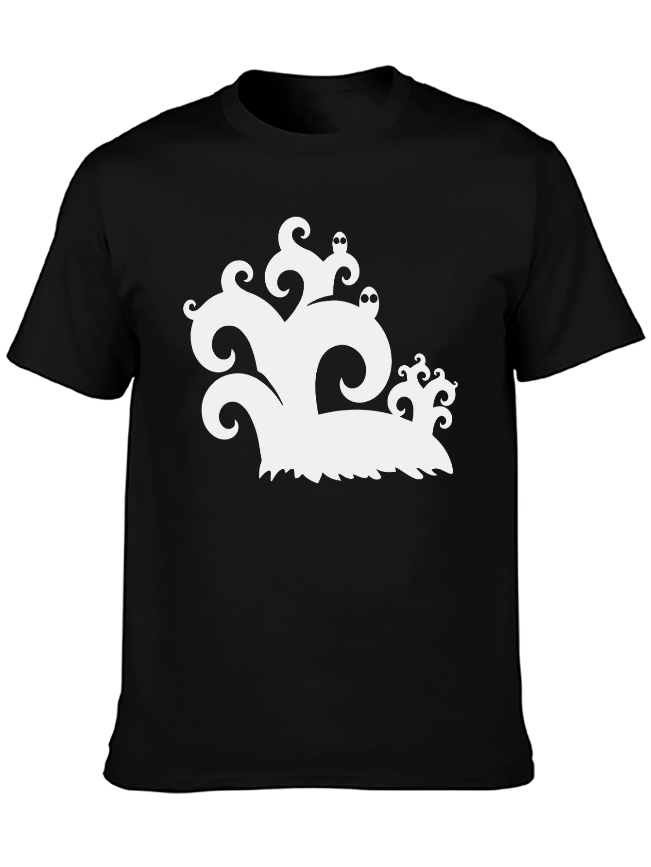 Ghostly Halloween T-Shirt - Black Cotton Tee